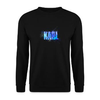Karl - Unisex Sweatshirt - black - Front - Alina (178cm) & Michal (187cm)