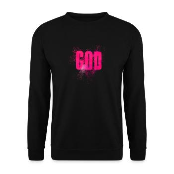 God - Unisex Pullover - Schwarz - Vorne - Alina (178cm) & Michal (187cm)