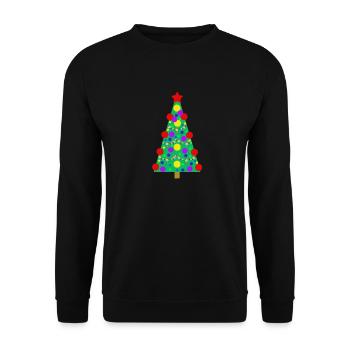 Weihnachtsbaum - Unisex Pullover - Schwarz - Vorne - Alina (178cm) & Michal (187cm)