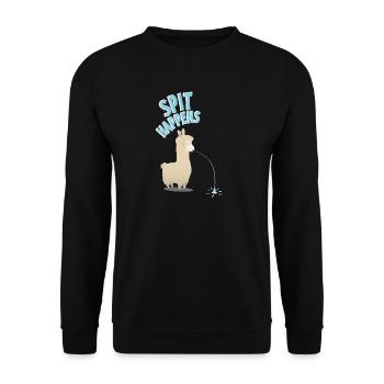 Lama Einhorn Lamacorn Alpaca Kind Geschenk - Unisex Sweatshirt - black - Front - Alina (178cm) & Michal (187cm)