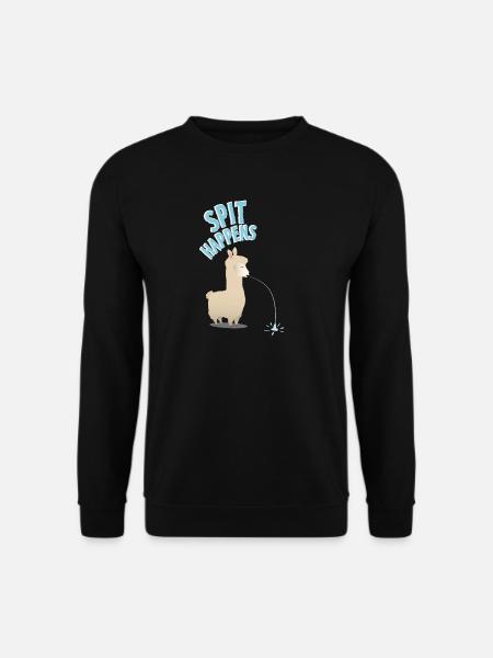 Lama Einhorn Lamacorn Alpaka Kind Geschenk - Unisex Pullover - Schwarz