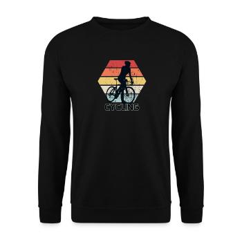 Vélo de course Cycliste Cadeau - Sweat-shirt Unisexe - noir - Devant - Alina (178cm) & Michal (187cm)
