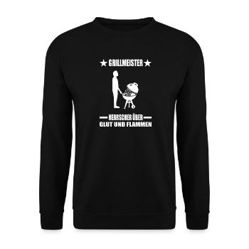 BBQ - Unisex Pullover - Schwarz - Vorne - Alina (178cm) & Michal (187cm)