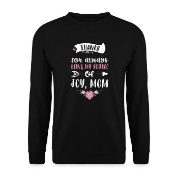 Merci d’être toujours ma source ... - Sweat-shirt Unisexe - noir - Devant - Alina (178cm) & Michal (187cm)