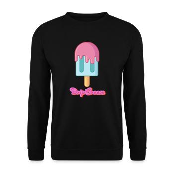 Crème goutte à goutte - Sweat-shirt Unisexe - noir - Devant - Alina (178cm) & Michal (187cm)