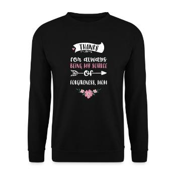 Thanks for always being my sourc... - Unisex Pullover - Schwarz - Vorne - Alina (178cm) & Michal (187cm)