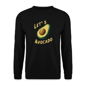 Let's Avocado - Unisex Sweatshirt - black - Front - Alina (178cm) & Michal (187cm)