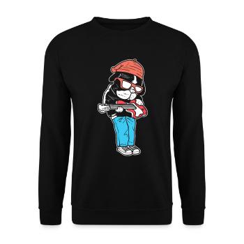 A Rock Star Bandmitglied - Unisex Pullover - Schwarz - Vorne - Alina (178cm) & Michal (187cm)