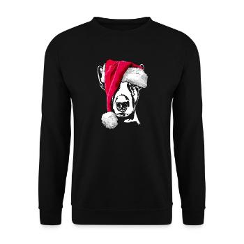BULL TERRIER - BULL TERRIER Christmas present - Unisex Sweatshirt - black - Front - Alina (178cm) & Michal (187cm)