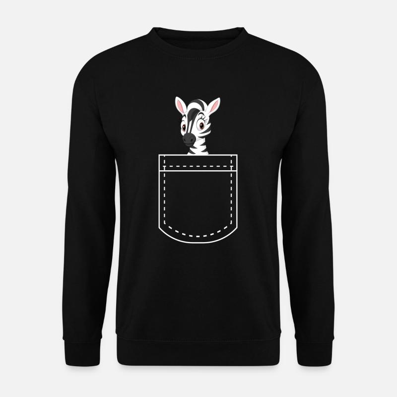 Zebra - Sweat-shirt Unisexe - noir