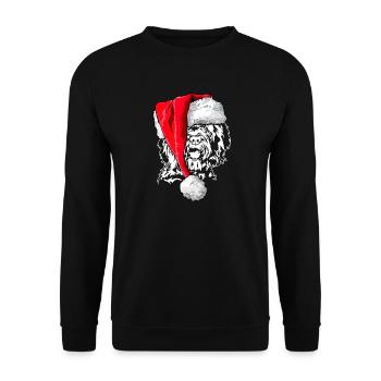 Santa BARBET Noël Chien de chasse Chiens Wilsigns - Sweat-shirt Unisexe - noir - Devant - Alina (178cm) & Michal (187cm)