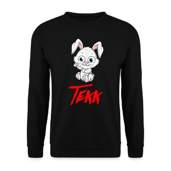 TEKK TEKKNO HARDTEKK TEKKE Süßer hase - Unisex Pullover - Schwarz - Vorne - Alina (178cm) & Michal (187cm)
