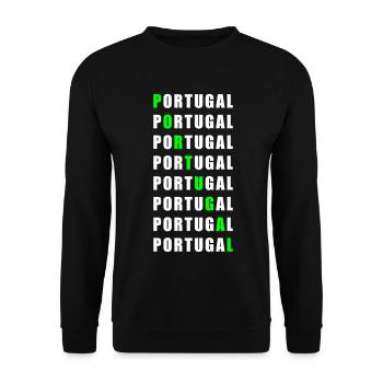Portugal - Unisex Sweatshirt - black - Front - Alina (178cm) & Michal (187cm)