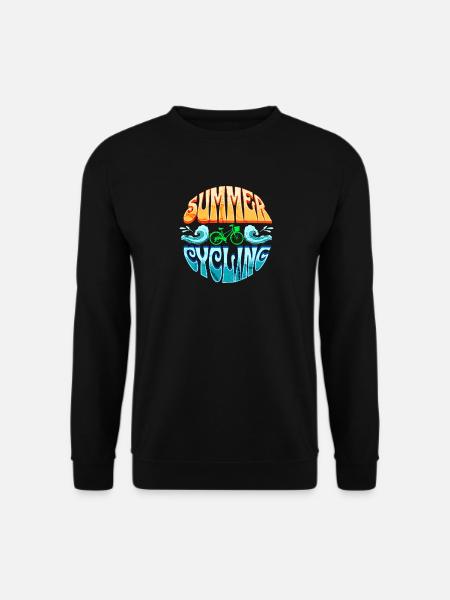 GRÜNES RADFAHREN IM SOMMER - Unisex Pullover - Schwarz