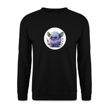 Lustiges und süßes Tier - Unisex Pullover - Schwarz - Vorne - Alina (178cm) & Michal (187cm)