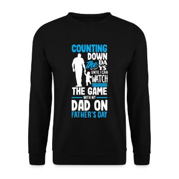 Counting Down the Days Father's Day - Unisex Pullover - Schwarz - Vorne - Alina (178cm) & Michal (187cm)