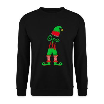 Opa Elf - Unisex Pullover - Schwarz - Vorne - Alina (178cm) & Michal (187cm)