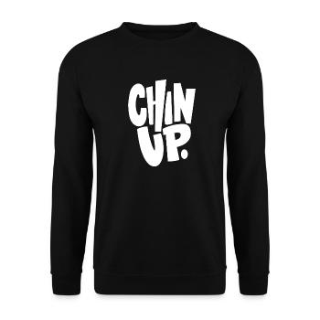 Chin Up - Unisex Sweatshirt - black - Front - Alina (178cm) & Michal (187cm)