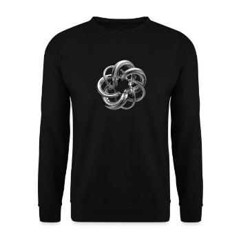 Chrome nodes - Unisex Sweatshirt - black - Front - Alina (178cm) & Michal (187cm)
