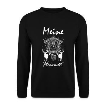 My home deer cuckoo clock - Unisex Sweatshirt - black - Front - Alina (178cm) & Michal (187cm)