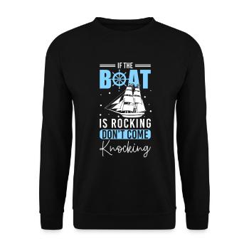 Sailing Captain Shipping Sailing - Unisex Sweatshirt - black - Front - Alina (178cm) & Michal (187cm)