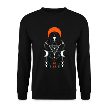 Signe Spirituel Coloré Signification - Sweat-shirt Unisexe - noir - Devant - Alina (178cm) & Michal (187cm)