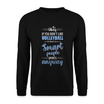 Volleyballer Ball Strand - Unisex Pullover - Schwarz - Vorne - Alina (178cm) & Michal (187cm)