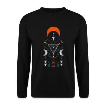 Runes Viking Warriors - Unisex Sweatshirt - black - Front - Alina (178cm) & Michal (187cm)