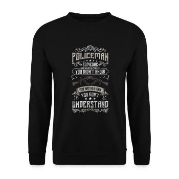Police Stop Crime Scene Thief - Unisex Sweatshirt - black - Front - Alina (178cm) & Michal (187cm)