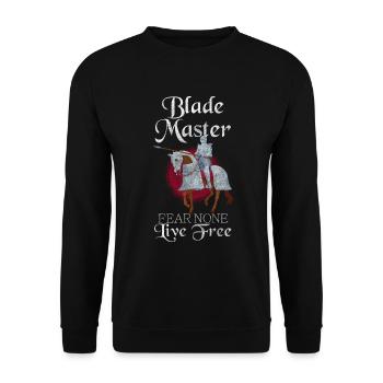 Medieval Knight's Cross - Unisex Sweatshirt - black - Front - Alina (178cm) & Michal (187cm)