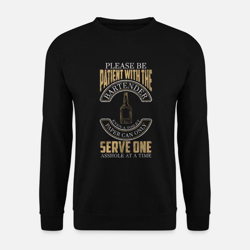 Barkeeper Alkohol Getränk Trinkgeld - Unisex Pullover - Schwarz
