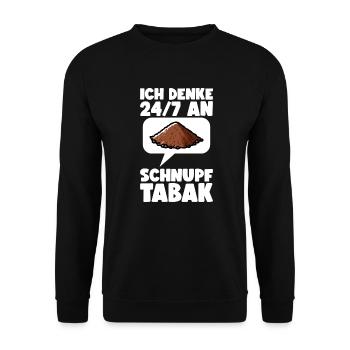 Schnupftabak - Unisex Pullover - Schwarz - Vorne - Alina (178cm) & Michal (187cm)