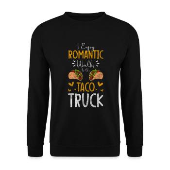 Taco Hunger Hungry Cheese - Sweat-shirt Unisexe - noir - Devant - Alina (178cm) & Michal (187cm)