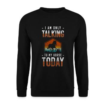 Horses Riding Stable Animals Tournament - Unisex Sweatshirt - black - Front - Alina (178cm) & Michal (187cm)
