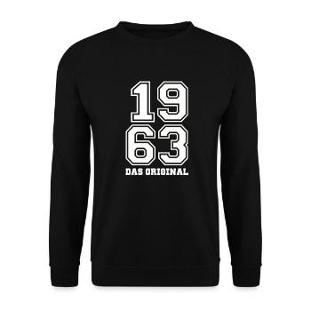 1963 das Original! - Unisex Pullover - Schwarz - Vorne - Alina (178cm) & Michal (187cm)