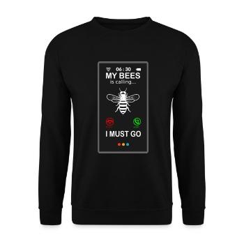 Hobby beekeeper beekeeper calls gift idea - Unisex Sweatshirt - black - Front - Alina (178cm) & Michal (187cm)