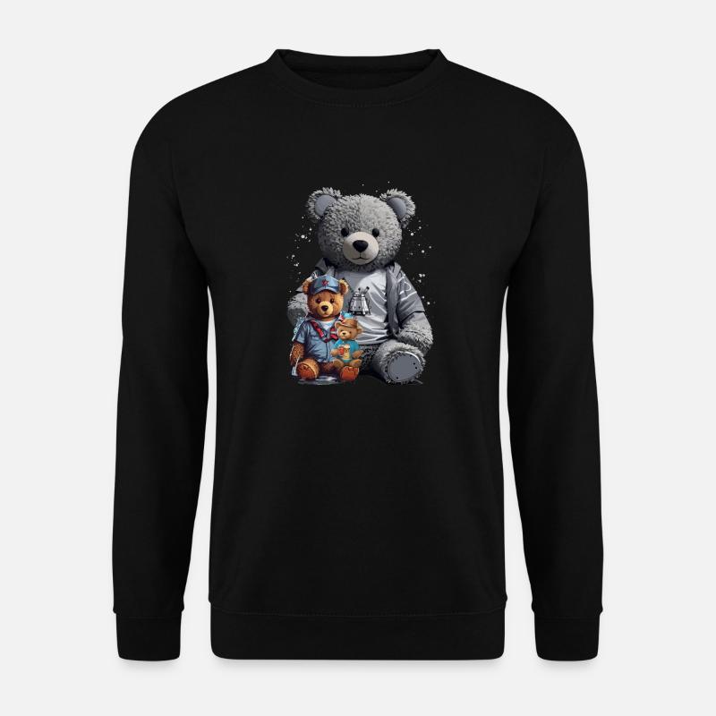 3 Teddy Bears - Unisex Sweatshirt - black