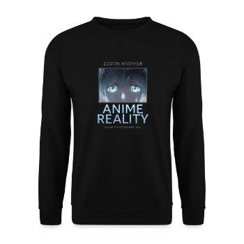 Lost in Another Reality – Anime Addict Reality - Unisex Sweatshirt - black - Front - Alina (178cm) & Michal (187cm)
