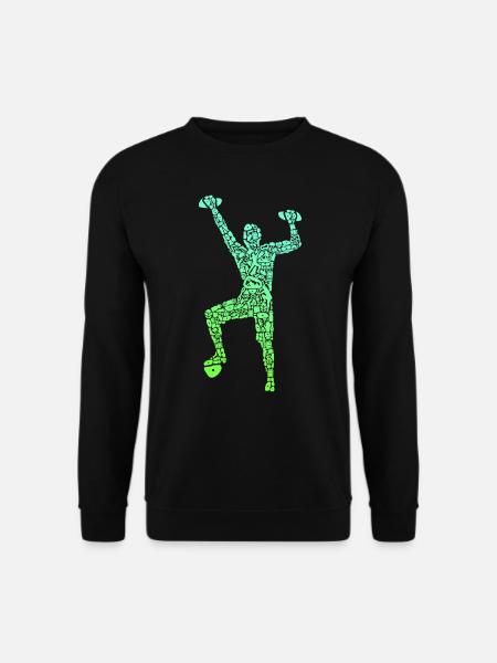 Klettern Symbole Jungen Bouldern Climbing - Unisex Pullover - Schwarz