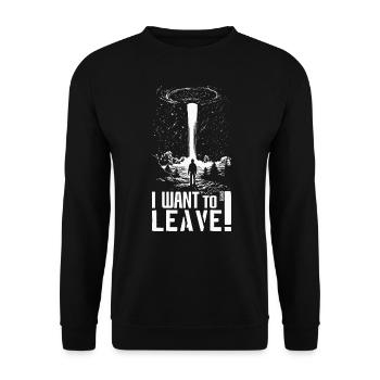 Je veux croire ou partir - Sweat-shirt Unisexe - noir - Devant - Alina (178cm) & Michal (187cm)