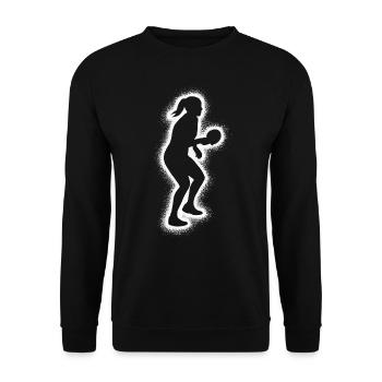 Table Tennis Players Women Table Tennis Players - Unisex Sweatshirt - black - Front - Alina (178cm) & Michal (187cm)