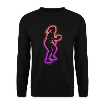 Table Tennis Players Girls Table Tennis Players - Unisex Sweatshirt - black - Front - Alina (178cm) & Michal (187cm)