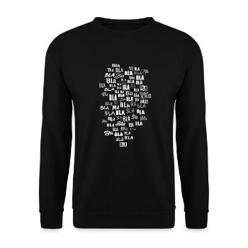 Bla bla bla - Unisex Sweatshirt - black - Front - Alina (178cm) & Michal (187cm)