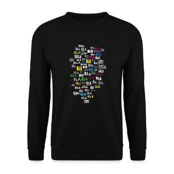 Bla bla bla - Unisex Sweatshirt - black - Front - Alina (178cm) & Michal (187cm)