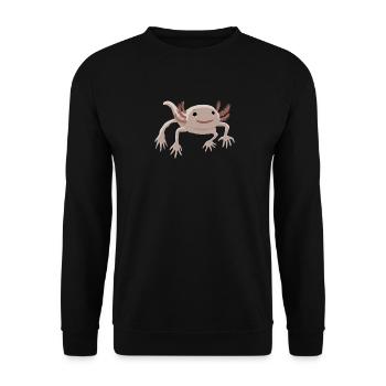 Axolotl 1 - Unisex Pullover - Schwarz - Vorne - Alina (178cm) & Michal (187cm)