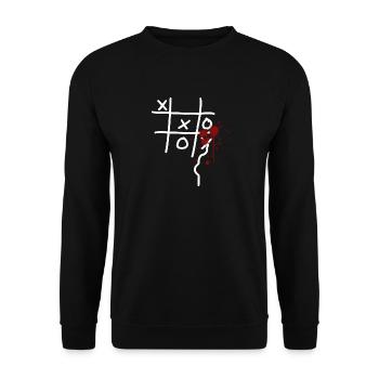 XXO 3 Wins Lost Funny Picture Game Night - Unisex Sweatshirt - black - Front - Alina (178cm) & Michal (187cm)