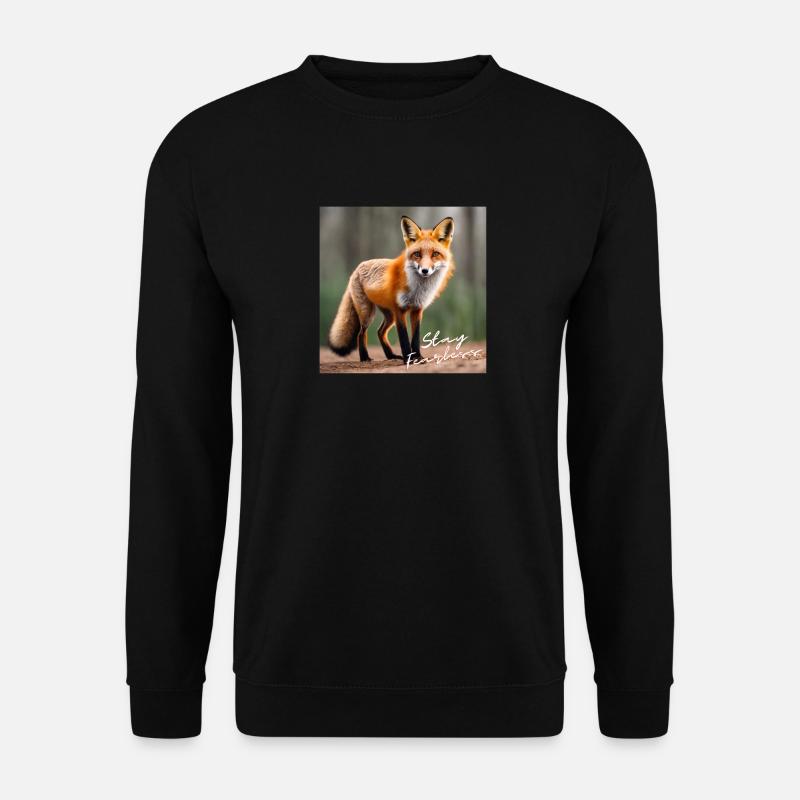 Stay Fearless - Fuchs Design - Unisex Pullover - Schwarz