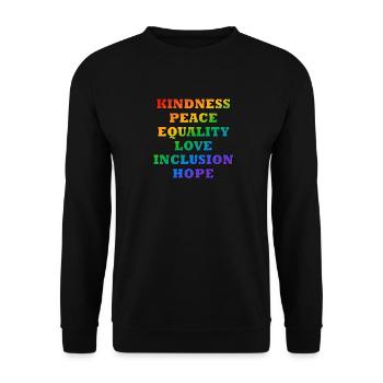 LGBTQ pride values - Unisex Sweatshirt - black - Front - Alina (178cm) & Michal (187cm)