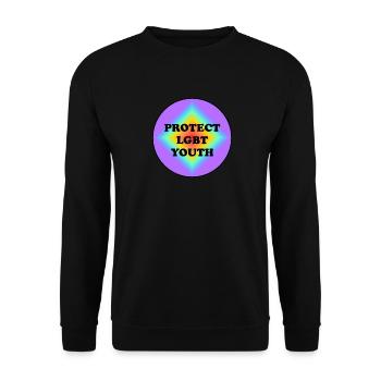 Protect LGBT Youth - Unisex Sweatshirt - black - Front - Alina (178cm) & Michal (187cm)