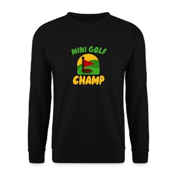 Golf Champ - Unisex Pullover - Schwarz - Vorne - Alina (178cm) & Michal (187cm)